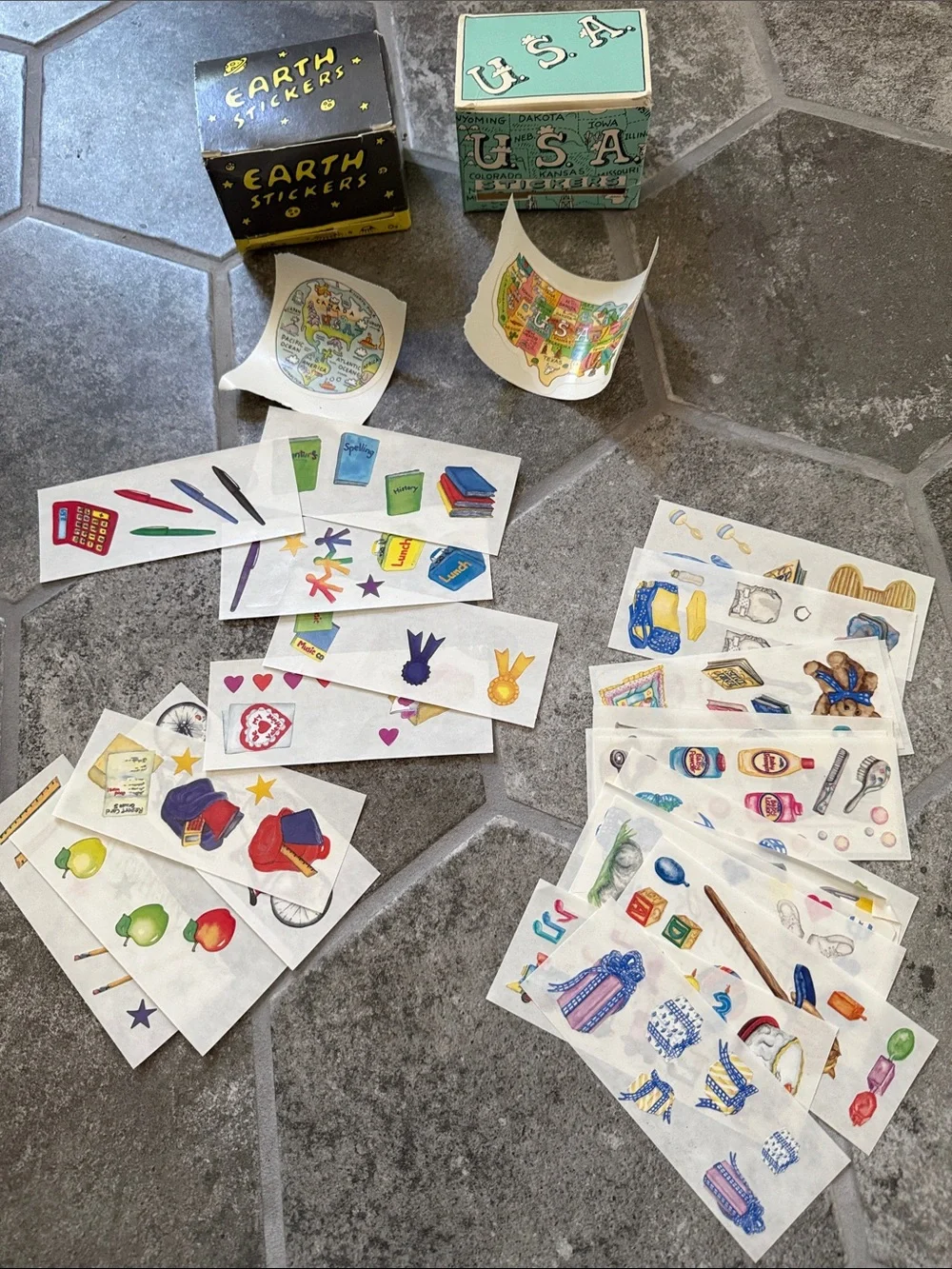HUGE 90+ Lot Assorted Sticker Sheets and Packs -Dinos, Zoo, Blue's Clues, Ocean